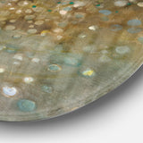 Designart 'Brown Rain' Geometric Metal Circle Wall Art