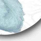 Designart 'Glam cosmetics Blue Bag' Glam Metal Circle Wall Art