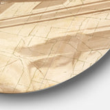 Designart 'Retro Airplanes Sepia' Traditional Metal Circle Wall Art