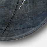 Designart 'Teal Meets Grey Abstract Art' Modern Metal Circle Wall Art