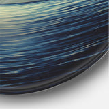 Designart 'Super Moon Over The Sea II' Nautical & Coastal Metal Circle Wall Art