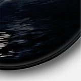 Designart 'Full Moon In Cloudy Night Sky IV' Nautical & Coastal Metal Circle Wall Art
