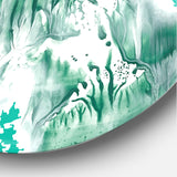 Designart 'Auquamarine Landscape' Traditional Metal Circle Wall Art
