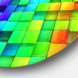 Rainbow of Colorful Boxes' Abstract Metal Artwork