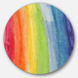 Flowing Rainbow Colors' Abstract Metal Artwork