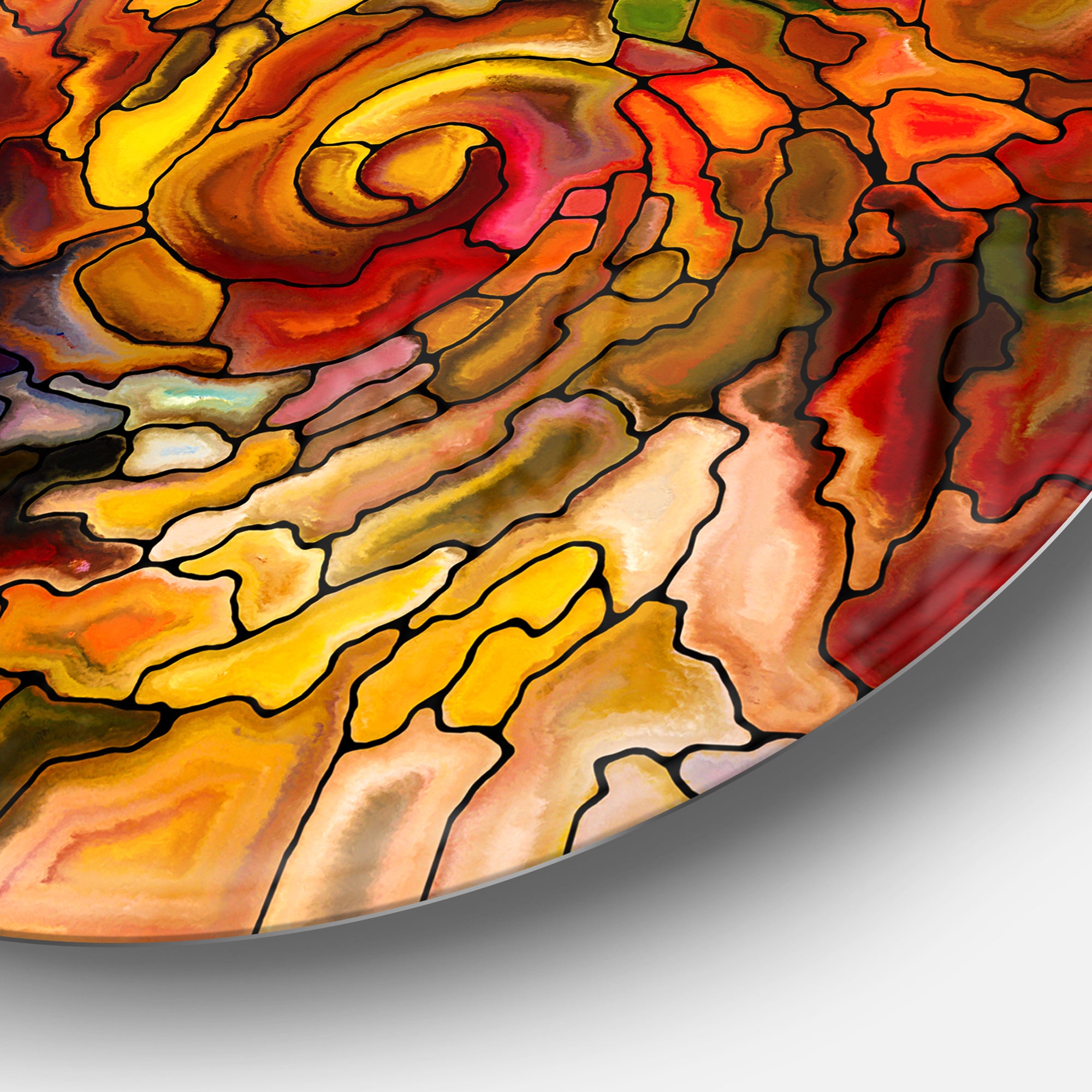 Illusions of Stained Glass' Abstract Metal Artwork