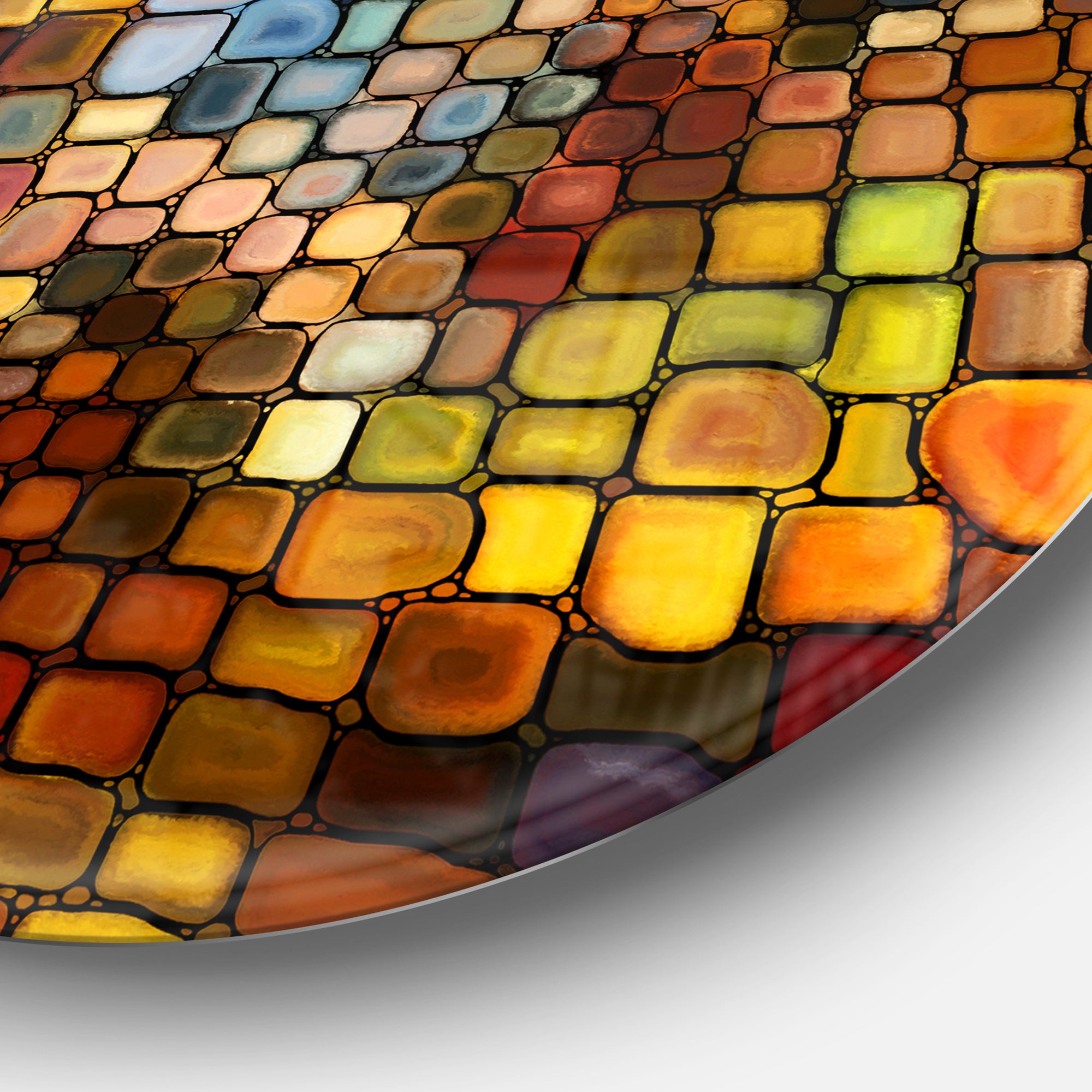 Dreaming of Stained Glass' Abstract Metal Artwork