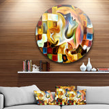 Way of Inner Paint' Abstract Metal Circle Wall Art