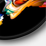 Kissing Minds Graphic Art' Abstract Circle Metal Wall Decor