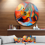 Music and Rhythm' Abstract Metal Circle Wall Art