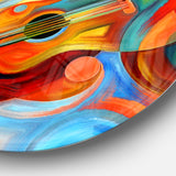Music and Rhythm' Abstract Metal Circle Wall Art