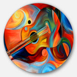Music and Rhythm' Abstract Metal Circle Wall Art