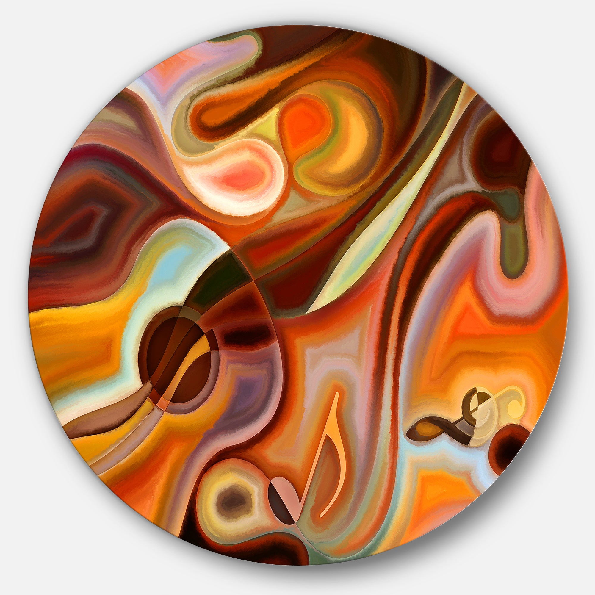 Music Dreams' Abstract Metal Circle Wall Art