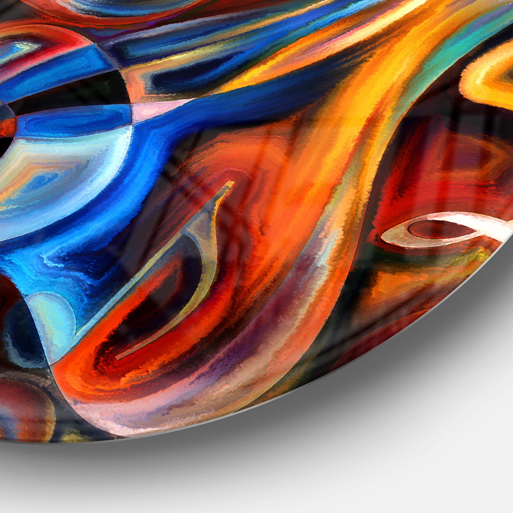 Abstract Music and Rhythm' Abstract Metal Circle Wall Art