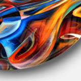 Abstract Music and Rhythm' Abstract Metal Circle Wall Art