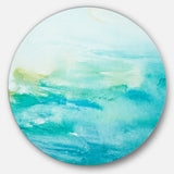 Abstract Sea Close up' Abstract Circle Metal Wall Art