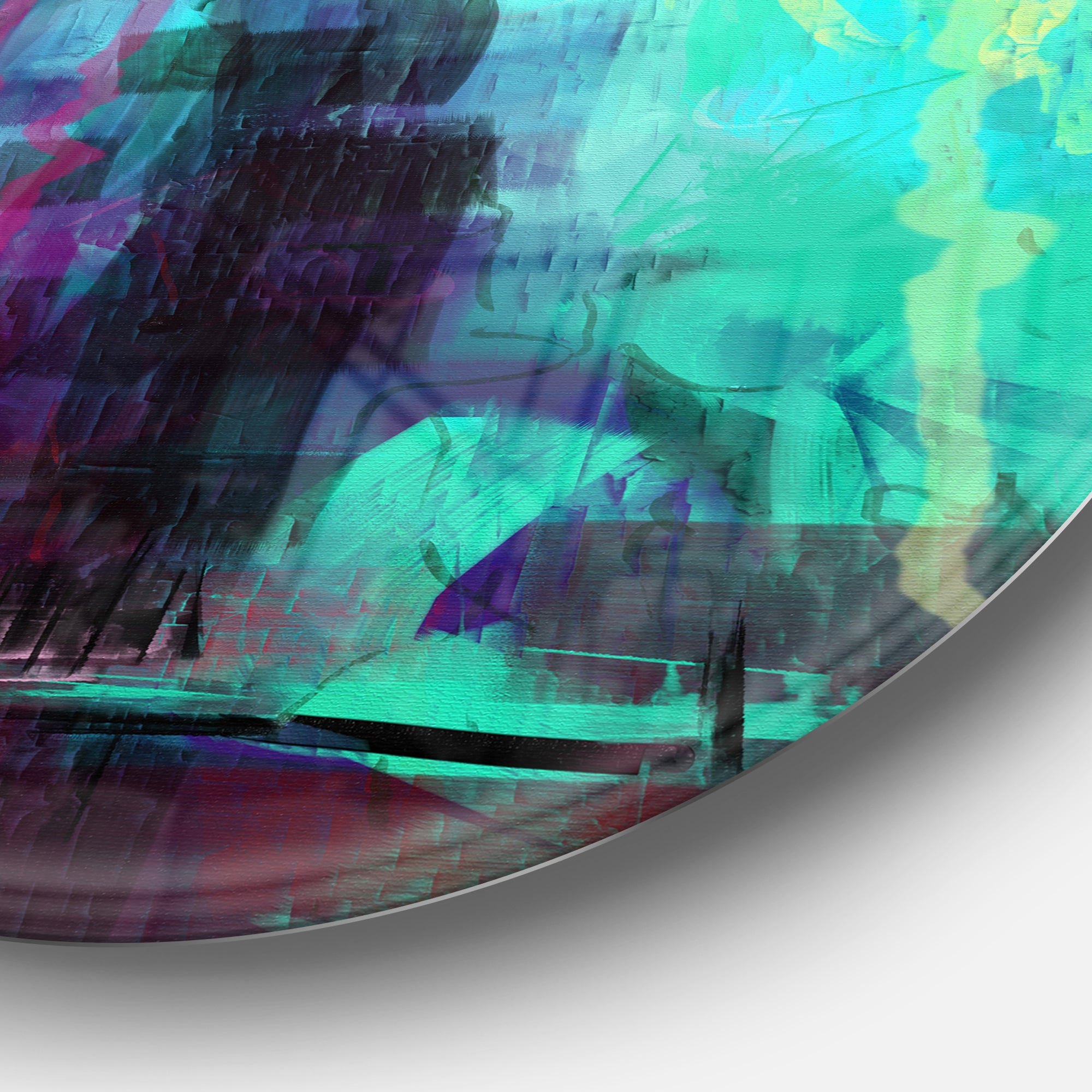 Abstract Digital Painting' Abstract Circle Metal Wall Art