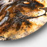 Lion Collage' Animal Circle Metal Wall Art