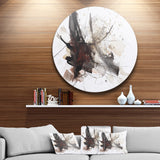 Artistic Splash' Landscape Circle Metal Wall Art