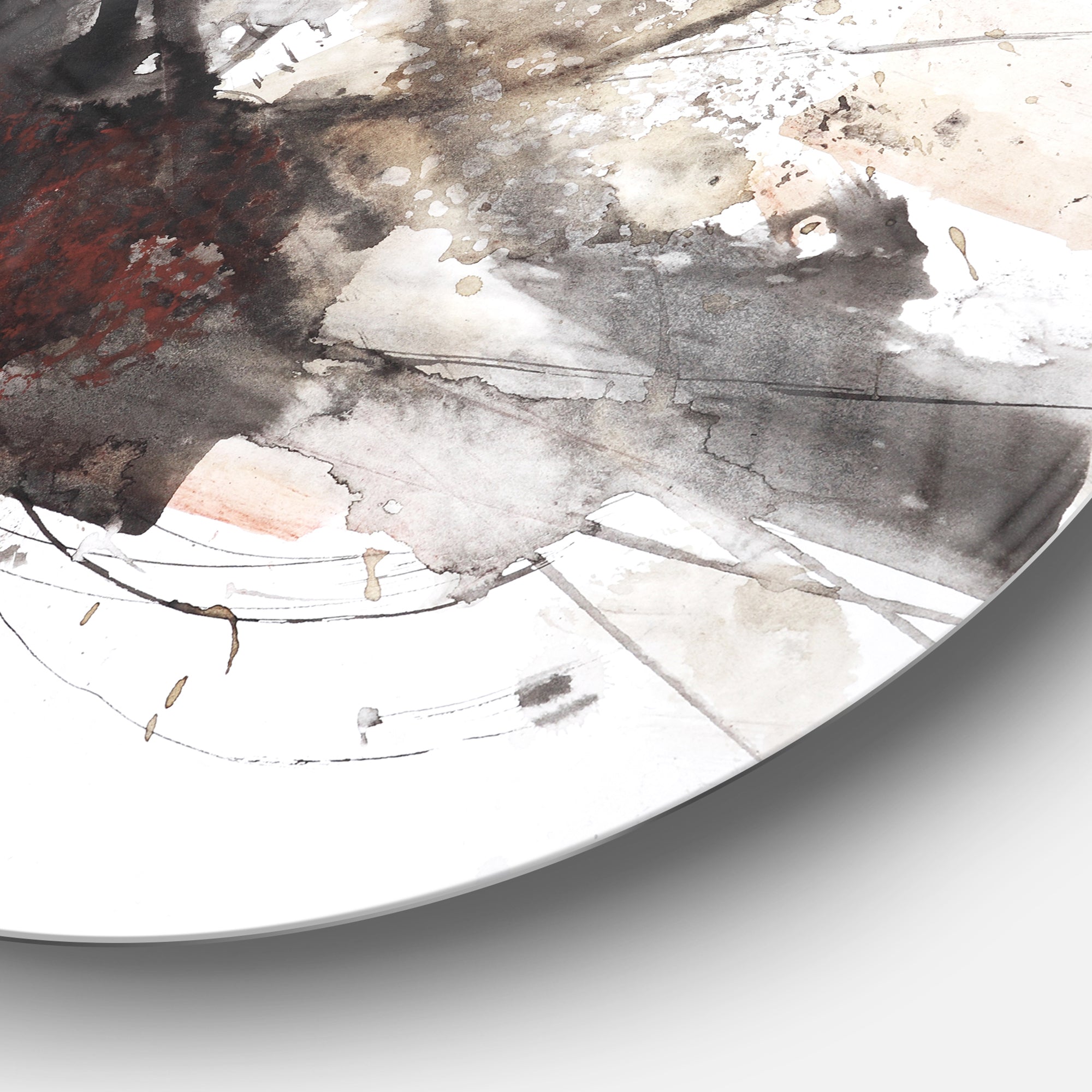 Artistic Splash' Landscape Circle Metal Wall Art