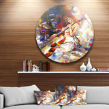 The Guitarists' Music Circle Metal Wall Art