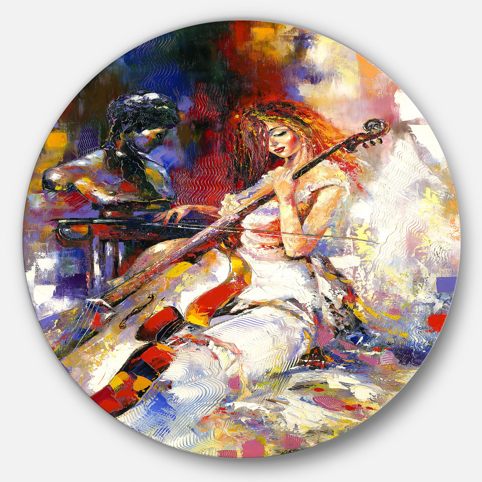 The Guitarists' Music Circle Metal Wall Art