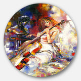 The Guitarists' Music Circle Metal Wall Art