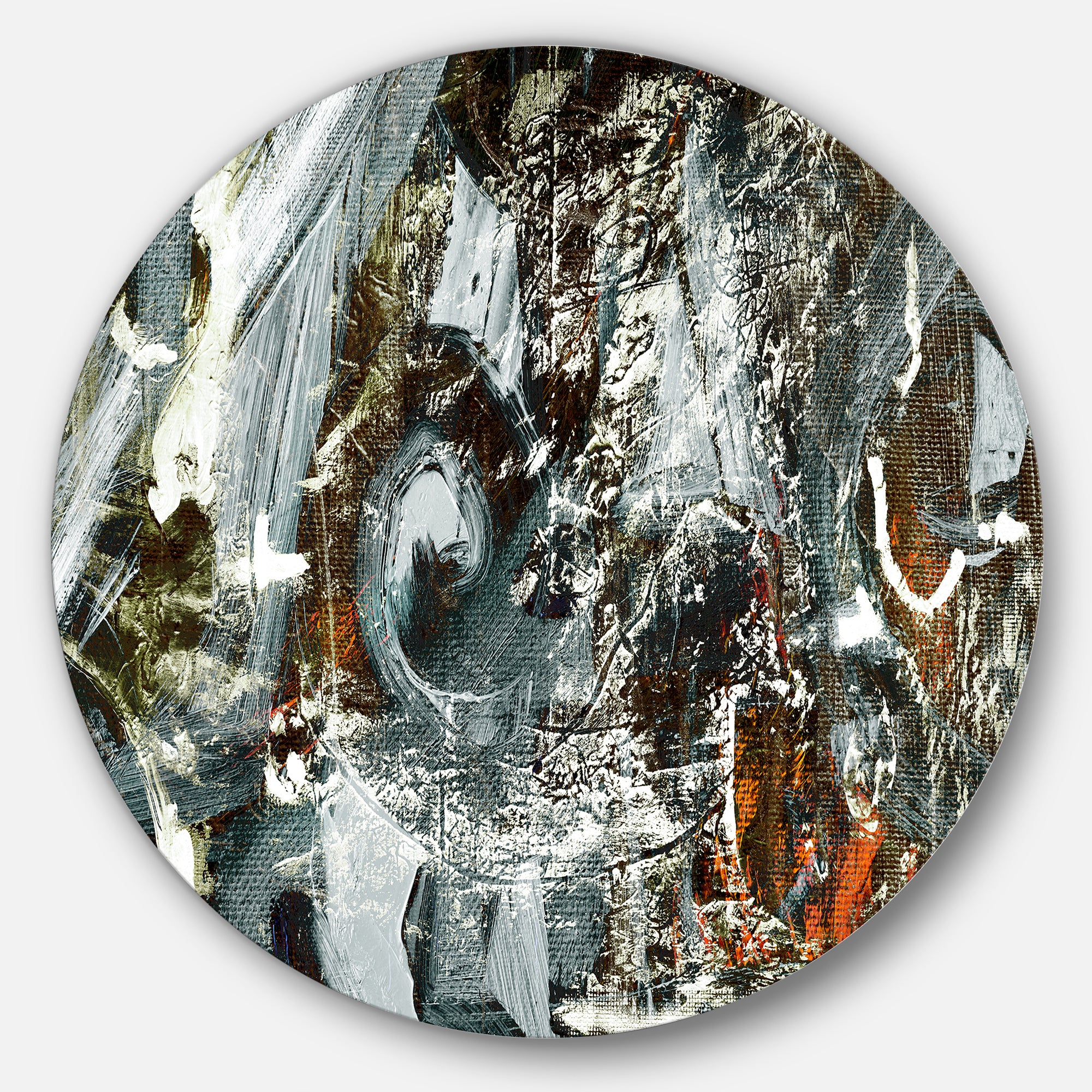Contemporary Abstract Design' Abstract Circle Metal Wall Art