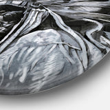 American Indian Tattoo Art' Portrait Circle Metal Wall Art