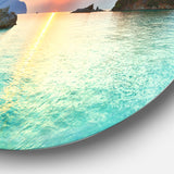 Sunrise Panorama' Photography Circle Metal Wall Art