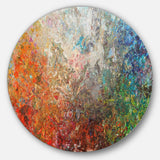 Board Stained Abstract Art' Disc Abstract Circle Metal Wall Art