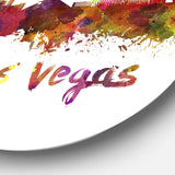 'Las Vegas Skyline' Disc Large Cityscape Metal Artwork Print
