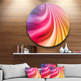 Abstract Colorful Waves' Disc Contemporary Circle Metal Wall Art