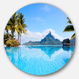 Bora Bora Landscape' Disc Photography Circle Metal Wall Art