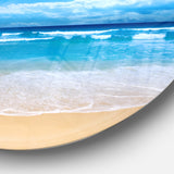Paradise Beach' Disc Seascape Photography Circle Metal Wall Art