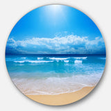 Paradise Beach' Disc Seascape Photography Circle Metal Wall Art