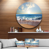 Sea Sunset' Disc Seascape Photography Circle Metal Wall Art