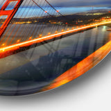 Golden Gate Bridge' Disc Landscape Photography Circle Metal Wall Art
