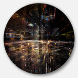 Glow of Technology' Disc Contemporary Circle Metal Wall Art