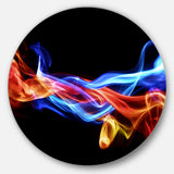 Fire and Ice Design Abstract' Disc Large Contemporary Circle Metal Wall Arts