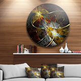 Symmetrical Fractal Flower' Disc Floral Circle Metal Wall Art