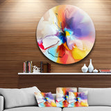 'Creative Flower in Multiple Colors' Disc Large Floral Artwork on Metal