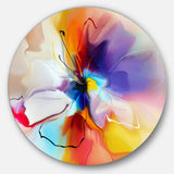 Creative Flower in Multiple Colors' Disc Large Floral Circle Metal Wall Art
