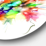 Summer Flowers in Different Colors' Disc Floral Circle Metal Wall Art