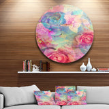 Vintage Romantic Floral Art' Floral Circle Metal Wall Decor