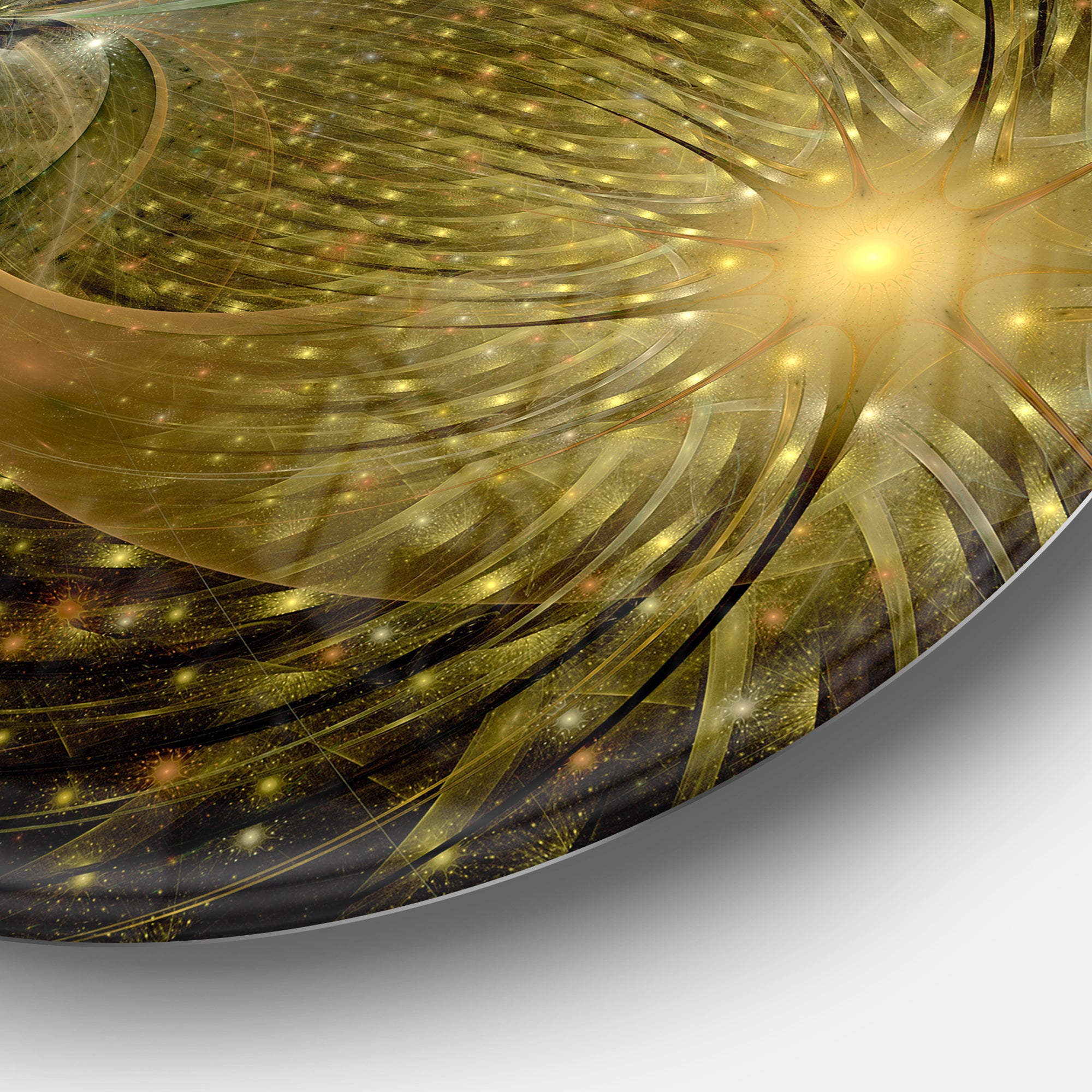 Symmetrical Firework Pattern' Disc Large Contemporary Circle Metal Wall Arts