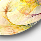 Yellow Storm Sky' Disc Abstract Circle Metal Wall Art