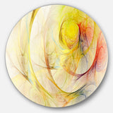 Yellow Storm Sky' Disc Abstract Circle Metal Wall Art