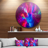 Christmas Fireworks Red' Disc Large Contemporary Circle Metal Wall Arts