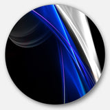 Glittering Blue Pattern' Disc Abstract Circle Metal Wall Art
